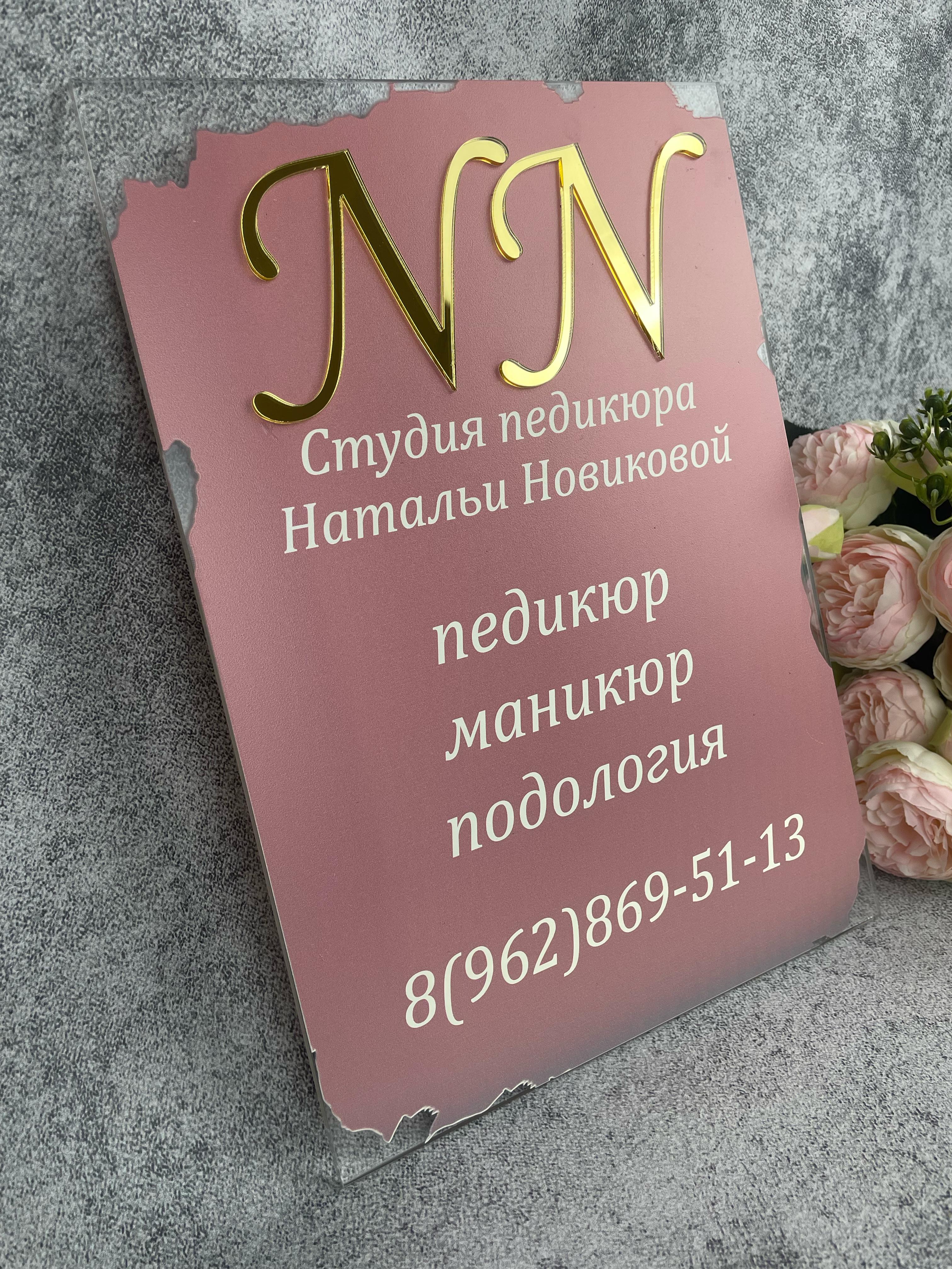 Таблички из Оргстекла